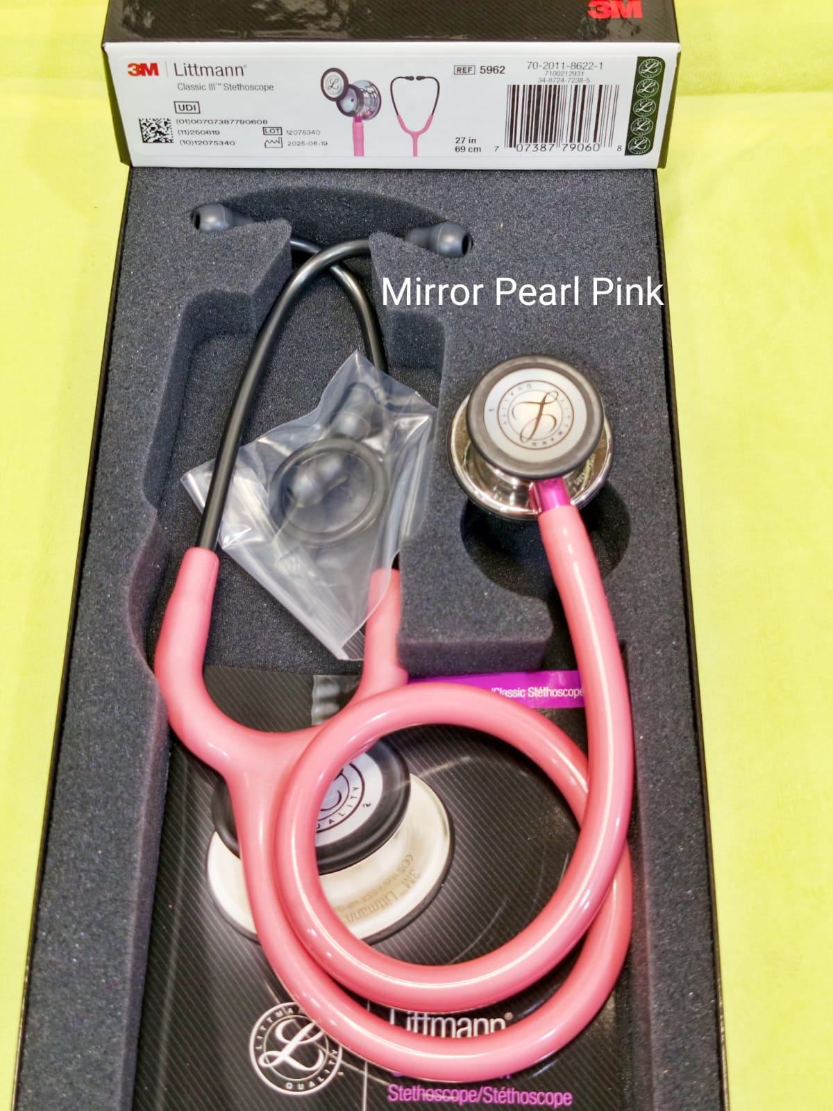 3M Littmann Classic III — Mirror Pearl Pink